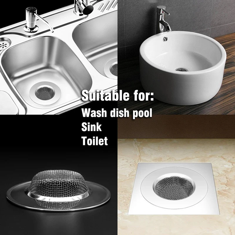 House Home 1PCS Kitchen Sink Filter Stainless Steel Mesh Sink Strainer Filter Ba - £19.98 GBP
