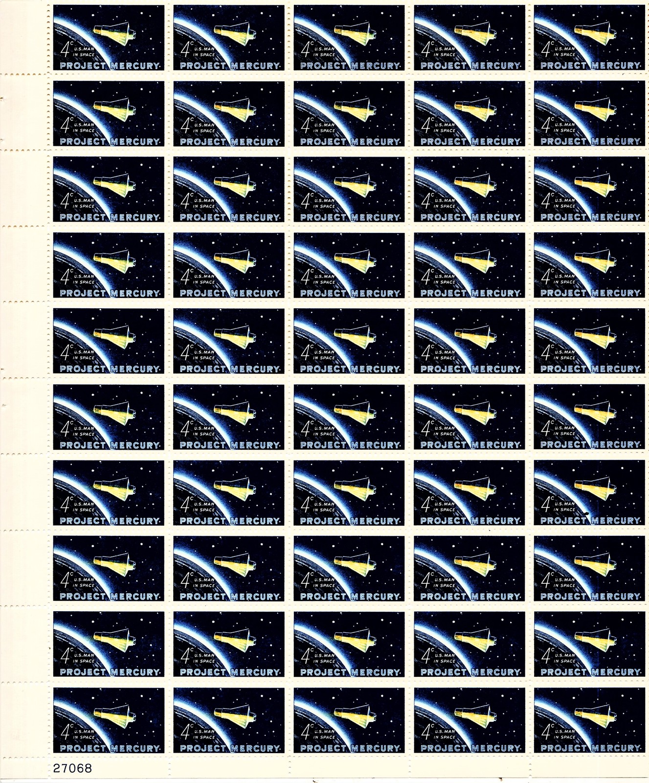 USPS Stamps - 1962 - PROJECT MERCURY - #1193 Full Mint -MNH- Sheet of 50... - $9.80