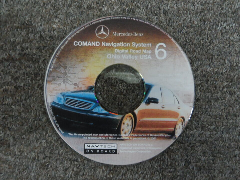 2001 Mercedes Comand Navigation Digital System Roadmap &quot;Ohio Valley USA ... - $13.26