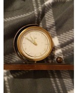 Jerger Anker Alarm Clock, Vintage West German Brass Travel Alarm Clock w... - $40.21
