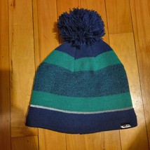 Champion C9 Pom Beanie  Adult One Size  100% Acrylic Green Blue Pre-owned  - $10.70