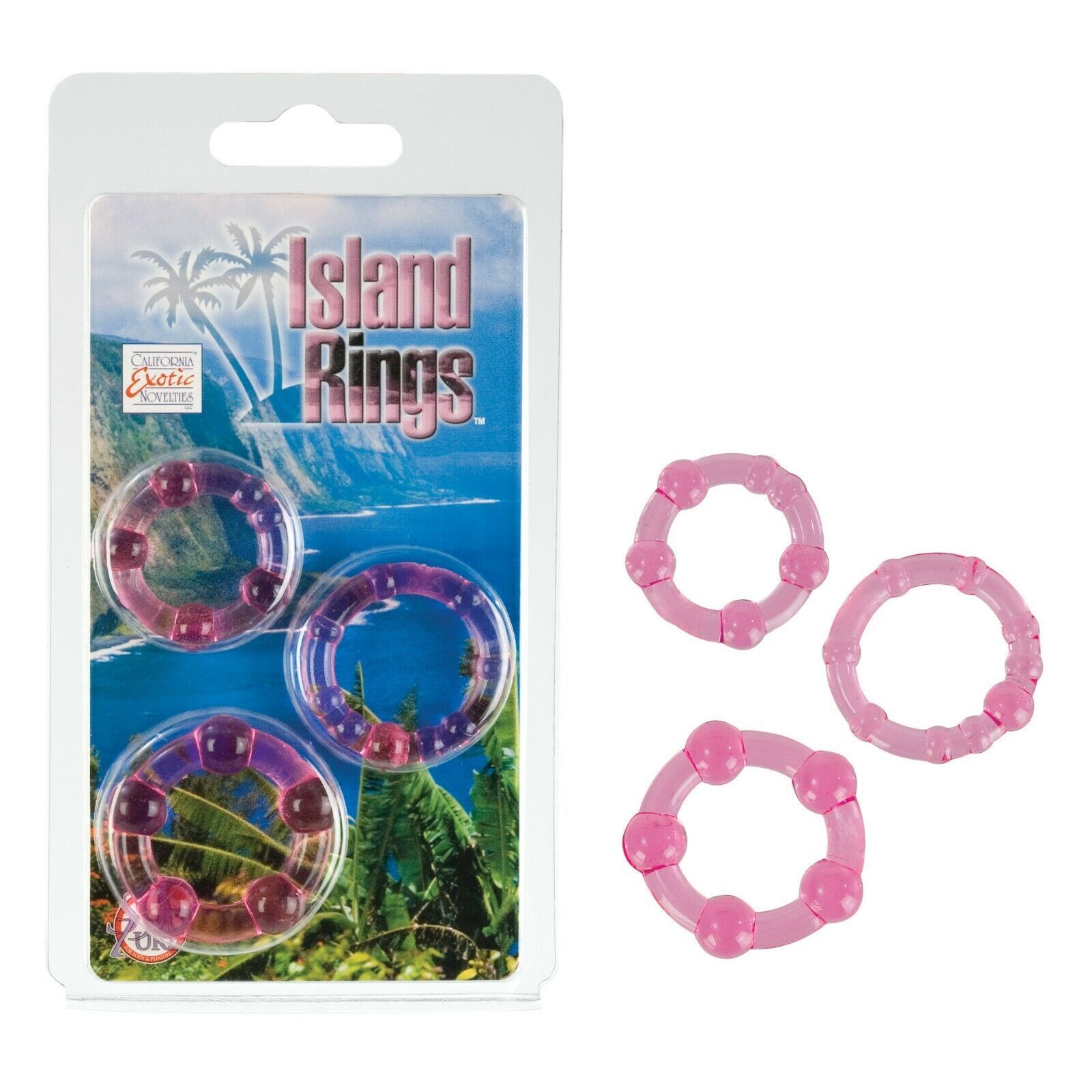 ISLAND RINGS PENIS RING 3 PACK REUSABLE COCK RINGS SEX TOY  - $12.86