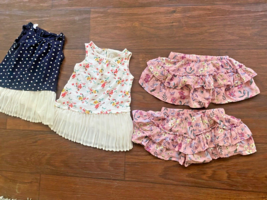 Baby Girl Summer clothes LOT of 4~2 Dresses 2 skirts ^ - $11.88