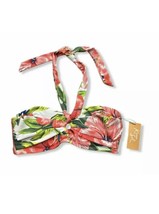 NWT Kona Sol Target MEDIUM M womens bikini swim top bandeau tropical peach green - £6.33 GBP