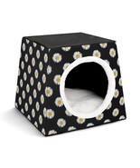 Mondxflaur Black White Daisy Cat Beds for Indoor Cats Cave Bed 3 in 1 Pe... - £26.43 GBP