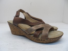 Patrizia Women&#39;s Wedge Sandal Brown EU Size 39 US Size 8.5M - £22.72 GBP