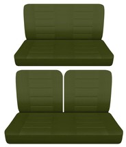 Fits 1968 Chevy Impala 2dr sedan Front 50/50 top & solid Rear bench seat covers - $130.54
