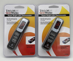 Taylor Grill Works Super Bright Led Thermometer #812GW Pack Of 2 - £24.92 GBP