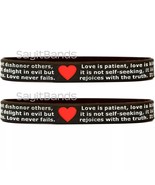 2 of Child Size I Corinthians 13 Religious Wristband - Love is patient, ... - $13.42 CAD