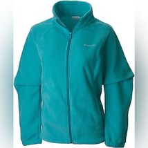 COLUMBIA Fleece Jacket Women’s 3X Bento Springs Miami Teal Green Hiking Outdoor - £35.83 GBP