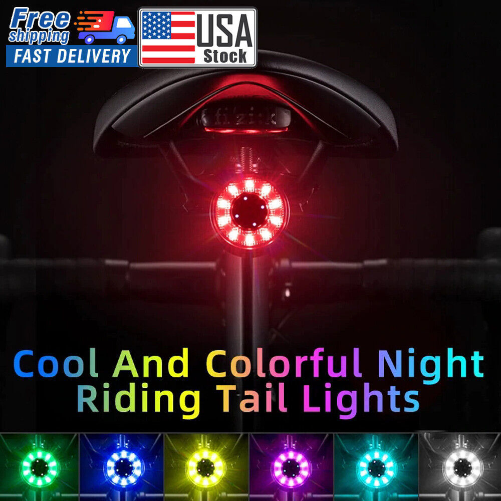 Primary image for 7 Colors Led Bicycle Cycling Tail Light Usb Rechargeable Bike Rear Warning Light