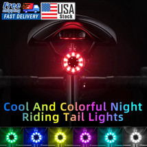 7 Colors Led Bicycle Cycling Tail Light Usb Rechargeable Bike Rear Warning Light - £23.90 GBP