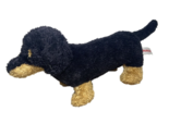 Aurora Realistic Dachshund Weiner Dog Plush 16 inch Black Tan Shorthaired - £12.31 GBP