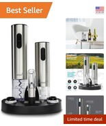 Elegant Wine Lover&#39;s Electric Gift Set: Corkscrew, Aerator &amp; Vacuum Pres... - $1,374.06 MXN