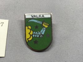 VALKA LATVIA Vintage  COAT OF ARMS PIN - $19.78