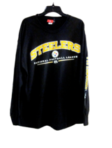 Pittsburg Steelers NFL  Men&#39;s T Shirt Long Sleeve Black Size X-Large Cotton - £7.05 GBP