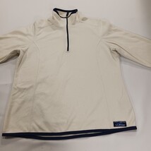 L.L. Bean Women's Ivory Fleece 1/4 Zip Pullover Sweatshirt Size Medium 502183 image 14