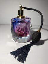 Murano glass perfume bottle with spray atomizer bulb With Submerged Inte... - £28.92 GBP