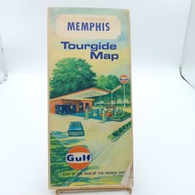 Vintage Gulf Memphis Tourgide Map With Gulf Station Illustration - $14.52