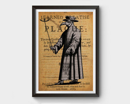 Gothic Plague Doctor, Black Death Inspired Art Poster - £11.87 GBP+