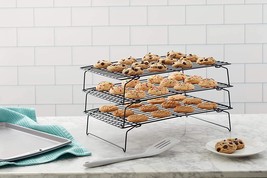 3-Tier Cooling Rack Set Baking Racks Wire Non-Stick Stackable Cookies Ba... - $38.80