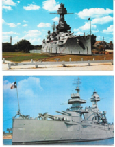 Two (2) Different BATTLESHIP TEXAS San Jacinto Battleground Chrome Postc... - $10.79
