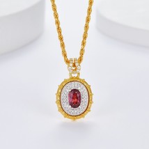 18K Gold Vermeil Bianca Bling Rope Chain Necklace, S925, red, gift, stunning - £65.07 GBP