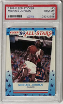 Michael Jordan 1989-90 Fleer All-Star Sticker/Card #3- PSA Graded 10 Gem Mint (C - £3,304.22 GBP