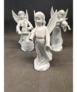 Enesco Guardian Angel Playing Music Violin Horn Trumpet Cello 1982 Wings... - €29,59 EUR