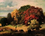 Autumn Oaks Painting George Inness Metropolitan Museum NY Phostint Postcard - £3.07 GBP