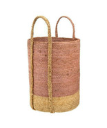 Gibson Jute Hand Woven Bohemian Basket Blush Large 20 x 14&quot; - $1,485.42 MXN