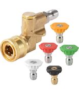 4500 PSI 1/4-inch Pressure Power Washer Spray Nozzle Tips Pivoting Coupl... - $500.04 MXN
