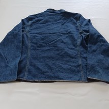 Willi Smith Stretch Full Zip Denim Women's Blue Cotton Blend Jeans Jacket Sz 14 image 2