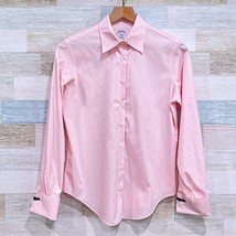 Brooks Brothers Semi Fitted Non Iron Career Shirt Pink Cotton Business Womens 6 - $34.64