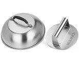 Cheese Melting Dome &amp; Smashed Burger Press, 6.2&quot; Grill Press With 9&quot; Bas... - $43.99