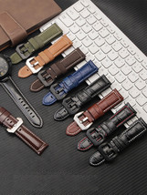 Panerai Replacement Strap Genuine leather Watch Band with Buckle 20 22 24 26mm - $13.95+