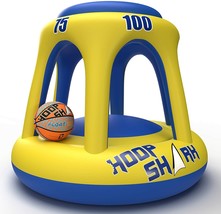 Hoop Shark Swimming Pool Basketball Hoop Set Inflatable Hoop Ball Included NEW - £36.61 GBP