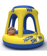 Hoop Shark Swimming Pool Basketball Hoop Set Inflatable Hoop Ball Includ... - $62.82 CAD