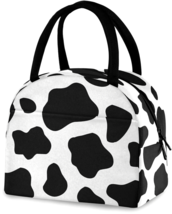 Insulated Lunch Tote Bag Cow Print For Women &amp; Girls Work School Picnic - £10.03 GBP