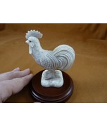 (Chick-5) Rooster chicken of shed ANTLER figurine Bali detailed carving ... - £74.83 GBP
