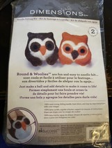 Dimensions Needle Felting Kit Round &amp; Woolies Owls Craft Felt Kit 100% W... - £9.31 GBP