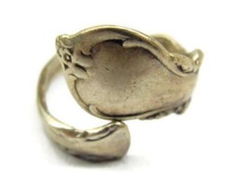 sz 7 1895 Cellini Signed Sterling Spoon Ring Chantilly Silver 925 Patina Vtg - £38.83 GBP