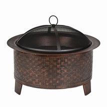 CobraCo Woven Base Cast Iron Fire Pit - £409.26 GBP