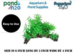 Tree Root with Plants, Artificial Plants on polyresin Driftwood, Aquarium Decor - £13.91 GBP