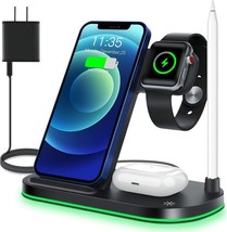 Wireless Charger, 4 in 1 Wireless Charging Stand Compatible With Apple - £19.27 GBP