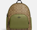 New Coach 5671 Court Backpack Signature Khaki / Olive Green - $170.91