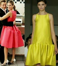 $7,000 Oscar De La Renta Adorable Pleated Yellow Silk Runway Dress 4 - £1,264.64 GBP