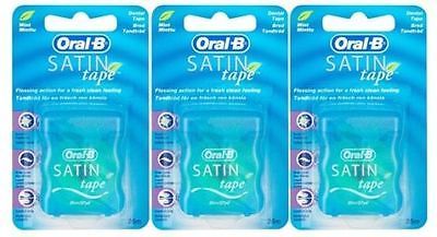 Oral-B Satin Dental Tape Mint 25m x 3 - Best Price Around - $12.70