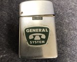 Vintage Sarome Japan Lighter With Advertising For General Telephone Syst... - $38.61