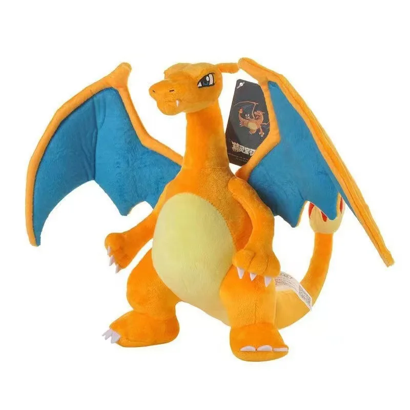 25CM Charizard Plush Toys Pokemon Fire Type Dragon Anime Soft Stuffed Animal - £16.29 GBP